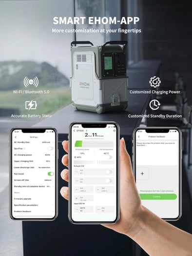 ESTACIÓN DE ENERGÍA PORTÁTIL EP600 EHOM 512WH | 600W