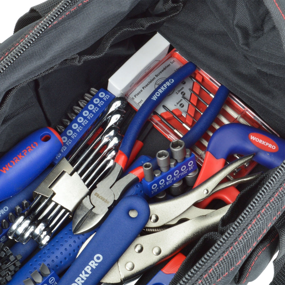 Bolso con 156 Herramientas Combinadas - Workpro