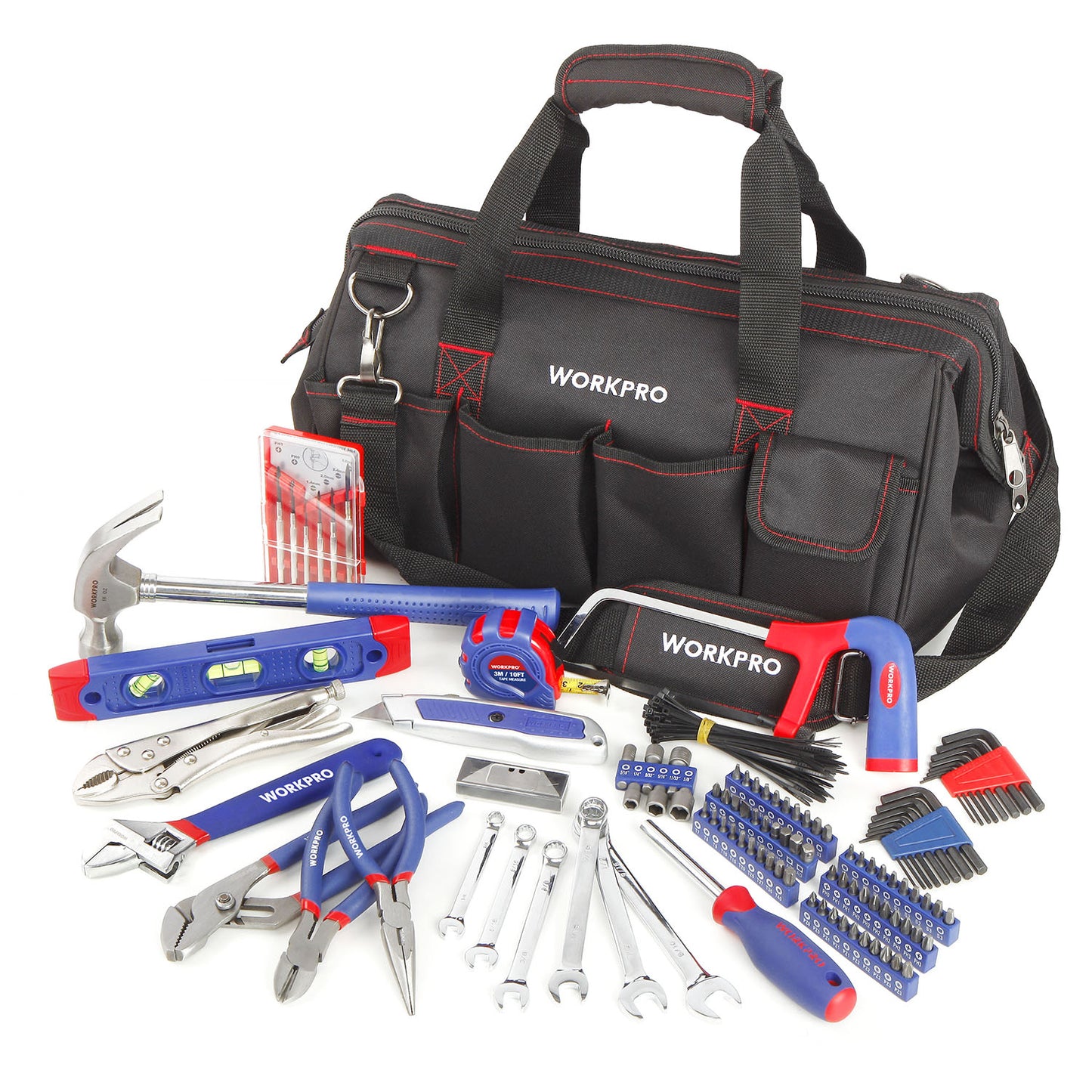 Bolso con 156 Herramientas Combinadas - Workpro
