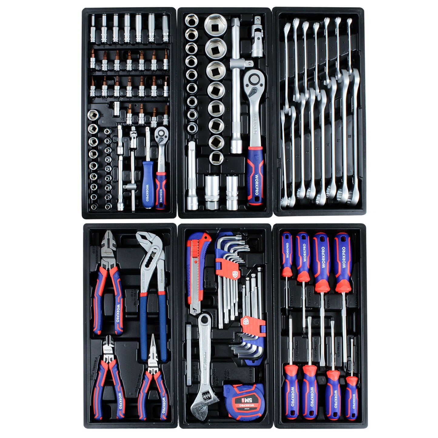 Carro Herramientas con 193 Piezas - WorkPro WP209074