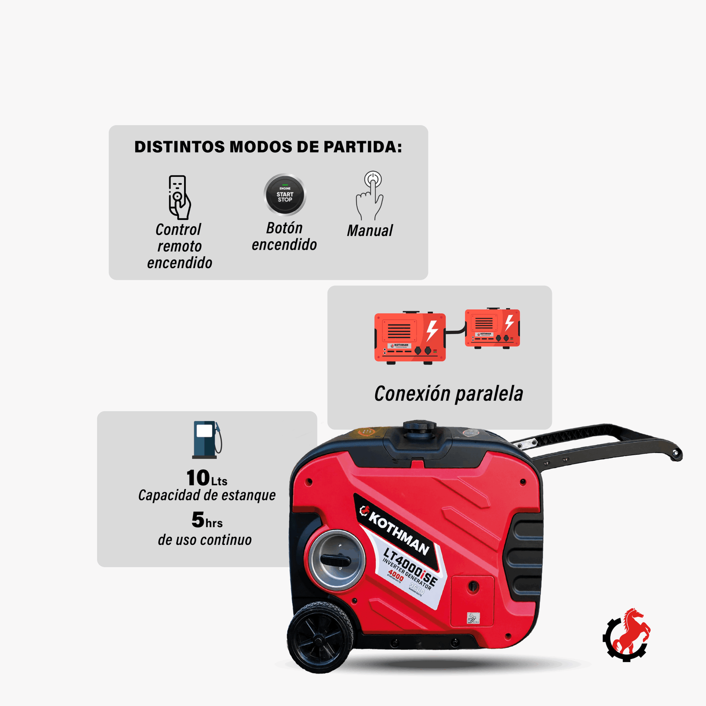 Generador Inverter insonorizado GIK4000 con Control Remoto - Kothman