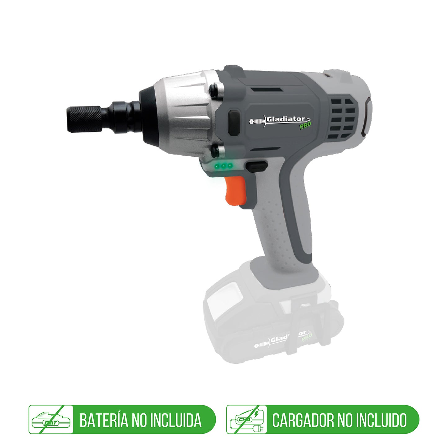 Llave-Atornillador Impacto 1/2" 18v Sin Batería ALI 812 - Gladiator