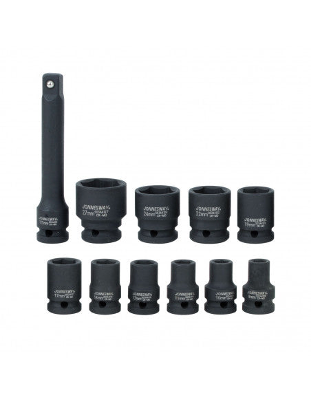 Kit Llave de Impacto 1/2" EJE 2” 352 NM 17 PZS JAI1044LK Jonnesway MI-JON-044328