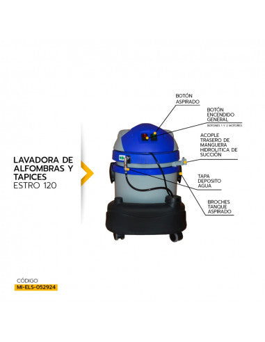 Lavadora de Alfombras y Tapices ESTRO 120 - ELSEA