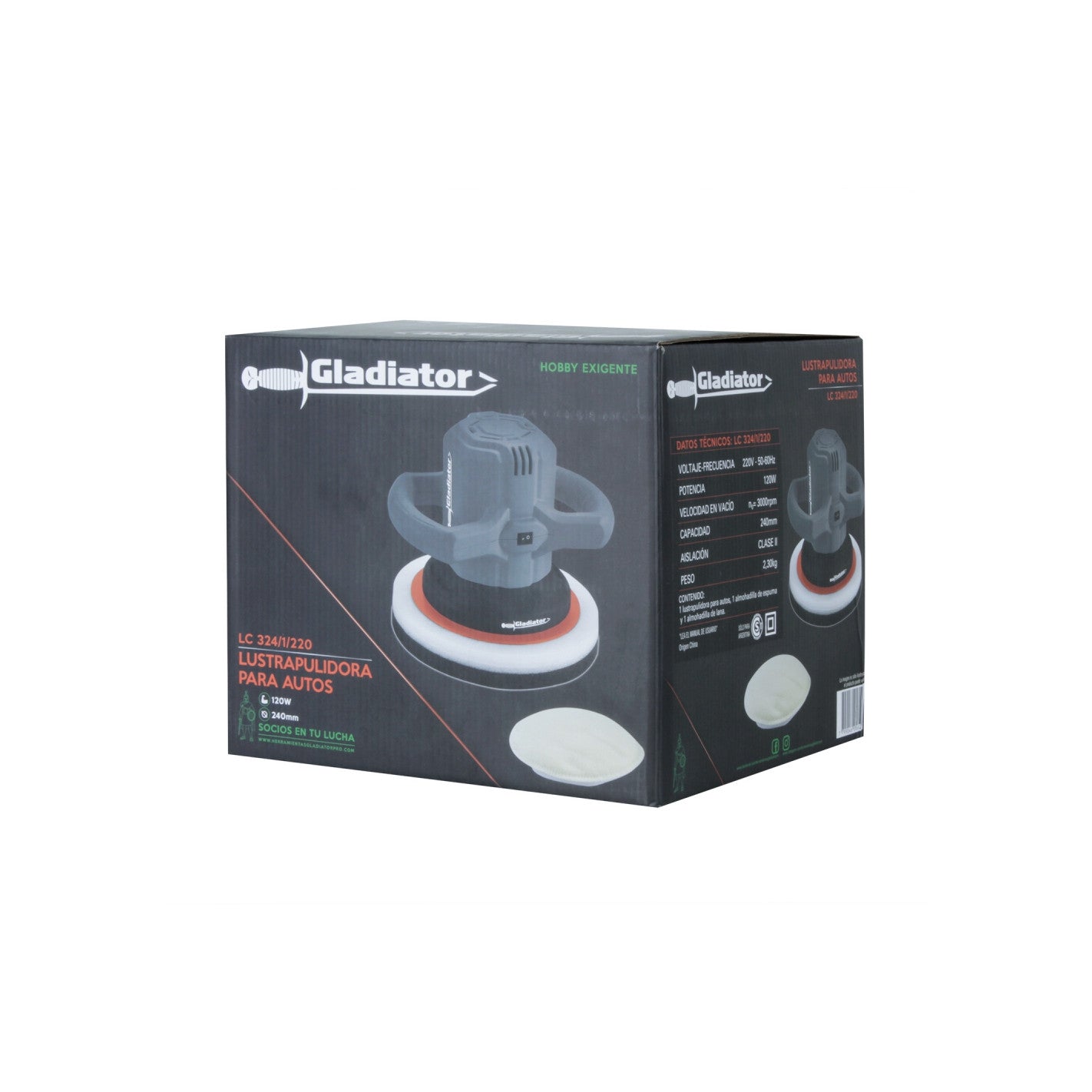 Pulidora para autos 9 1/2" 120w LC 324/1/220 Gladiator MI-GLA-053851