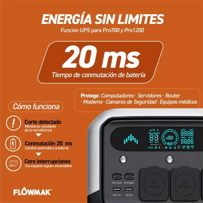 ESTACIÓN ENERGÍA FLOWMAK Pro700 - 700W