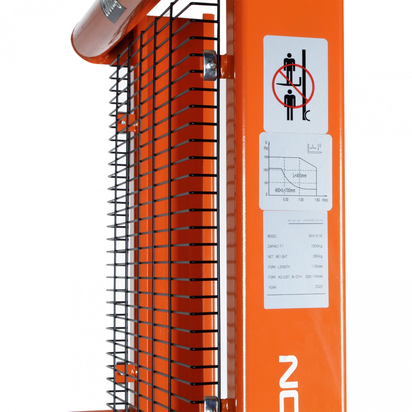 Apilador Manual/Hidráulica 1500 Kg 1.6 Mts SFH1516- NOBLELIFT