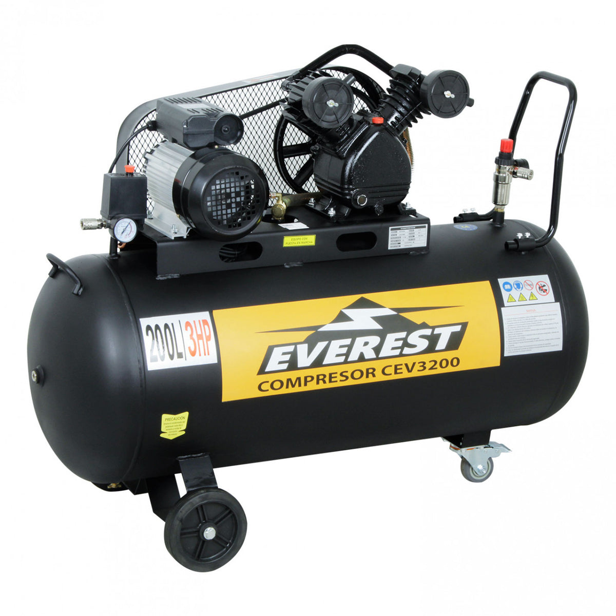 Compresor 3hp 200 Litros 220v en "V"  CEV3200 - EVEREST