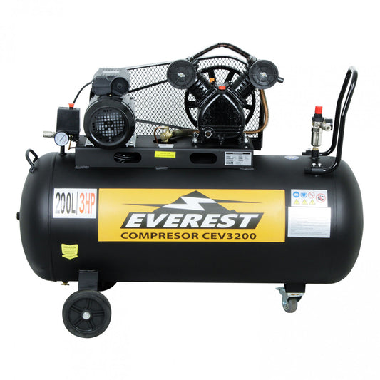 Compresor 3hp 200 Litros 220v en "V"  CEV3200 - EVEREST