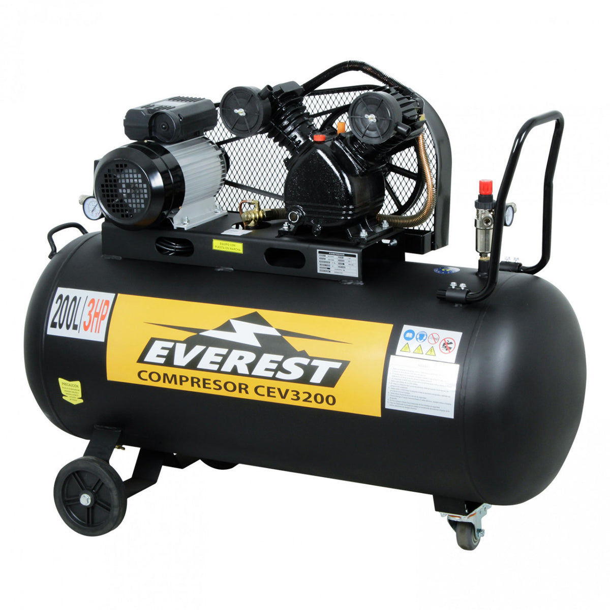 Compresor 3hp 200 Litros 220v en "V"  CEV3200 - EVEREST