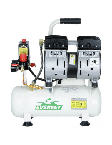 Compresor Sin Aceite 1 hp 6 Litros - Silencioso EWS06 - Everest
