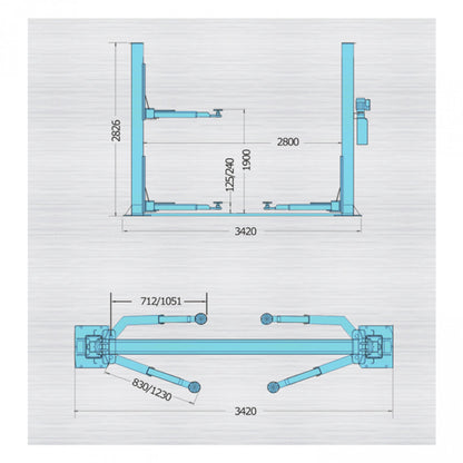 Elevador 2 Columnas 4.000 Kg. SCT-6140 - SCT LIFT