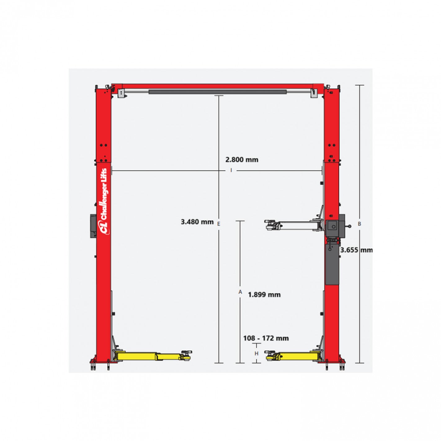 ELEVADOR 2 COLUMNAS 4.500 KGS VLE10 (VENTA) - CHALLENGER LIFT