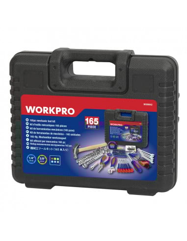 Juego de Herramientas Combinadas 165 piezas - Workpro