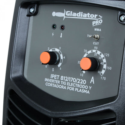 Soldadora Tig-Arco-Corta Plasma 170amp IPET812/170 - Gladiator