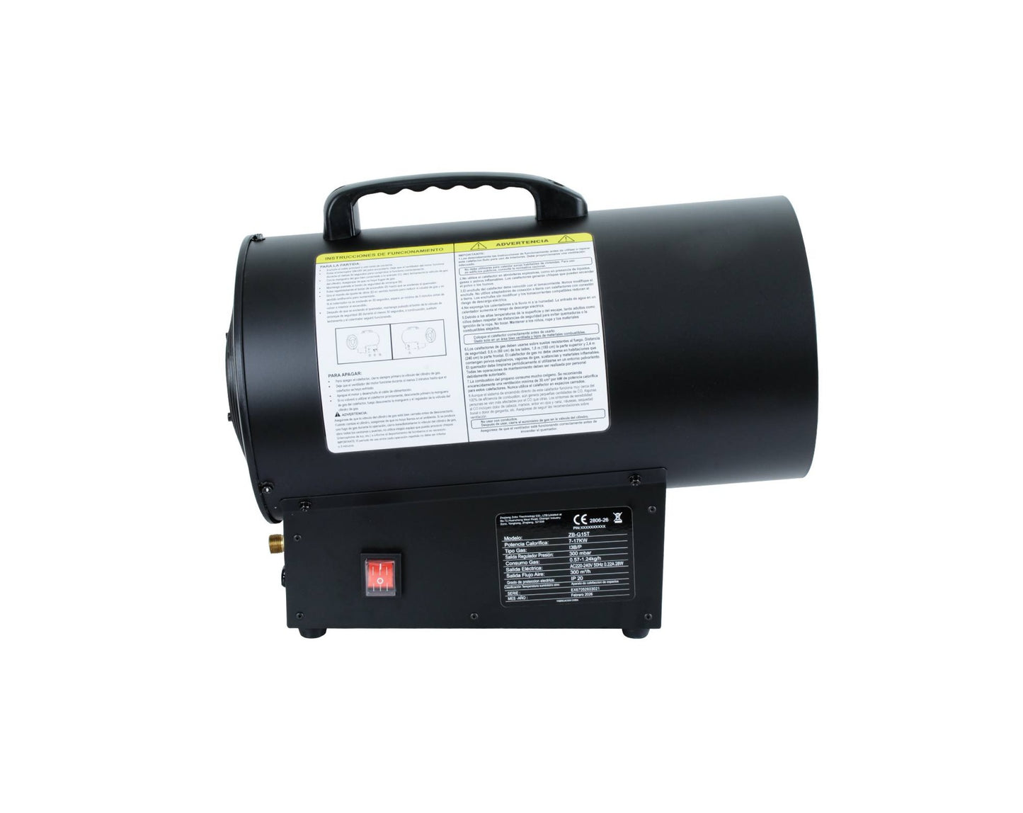 Turbo Calefactor a Gas Licuado 7-17 kw - Everest (Incluye Regulador y Manguera)