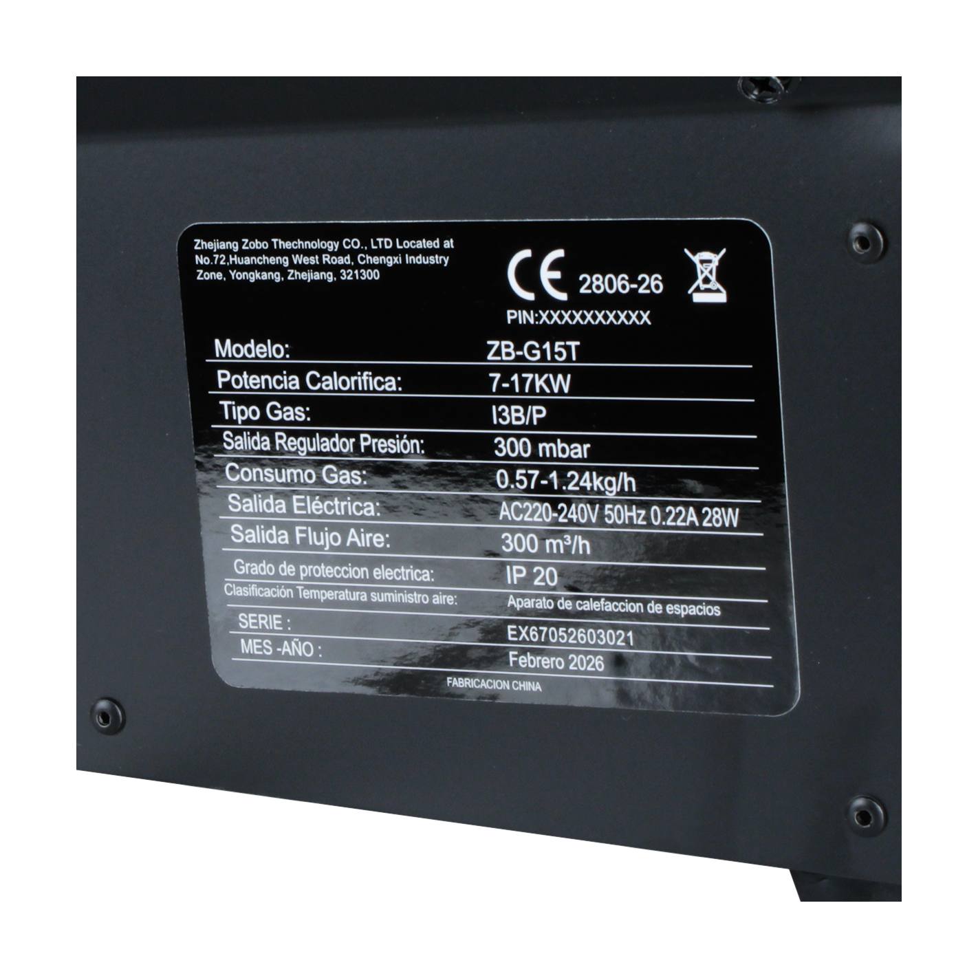 Turbo Calefactor a Gas Licuado 7-17 kw - Everest (Incluye Regulador y Manguera)
